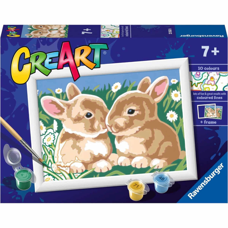 Imagen creart bonitos conejitos kit para pintar Imagen creart bonitos conejitos kit para pintar