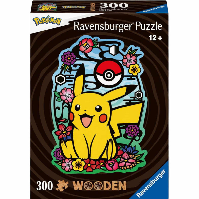 Imagen puzzle de madera pokémon pikachu 300 piezas ravens