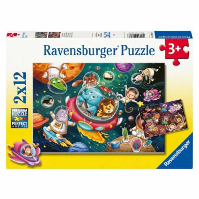 Imagen puzzle animales en el espacio 2x12 piezas