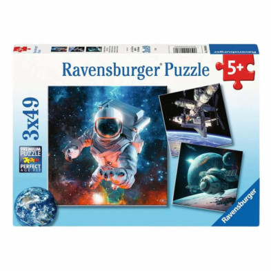 Imagen puzzle aventuras en el espacio 3x49 piezas