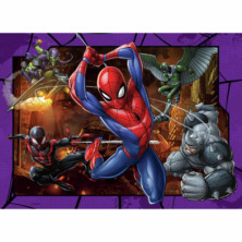 imagen 4 de puzzle spiderman 4 x 100 piezas