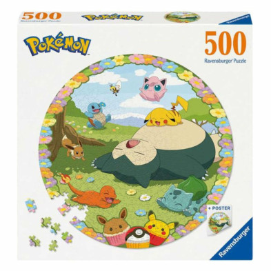 Imagen puzzle circular pokémon 500 piezas