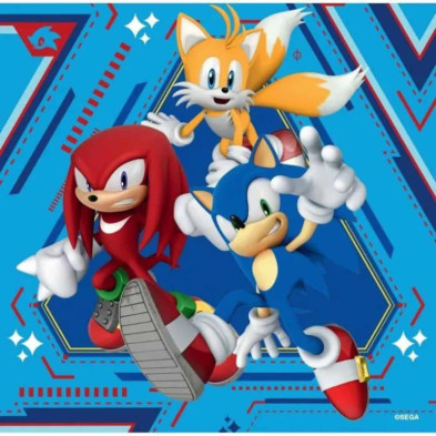 imagen 1 de puzzle sonic 3x49 piezas ravensburger