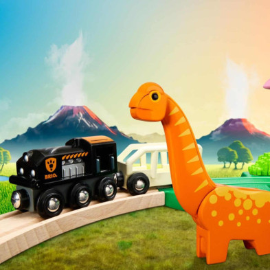 imagen 2 de set circular jurasic brio dinosaurios