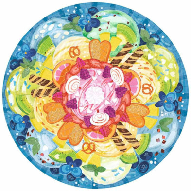 imagen 1 de puzzle circular copa de helado 500 piezas circle o