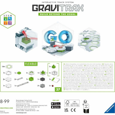 imagen 1 de juego gravitrax go flexible - circuito de canicas