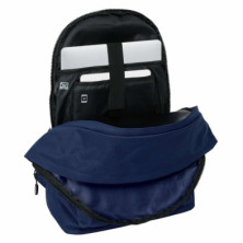 imagen 2 de mochila doble munich 44cm azul safta