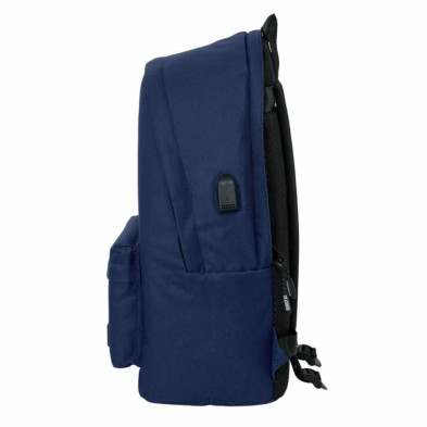 imagen 4 de mochila doble munich 44cm azul safta