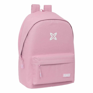 Imagen mochila doble munich 44cm rosa safta