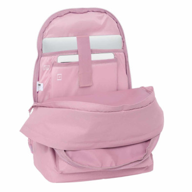 imagen 2 de mochila doble munich 44cm rosa safta