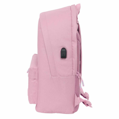 imagen 3 de mochila doble munich 44cm rosa safta