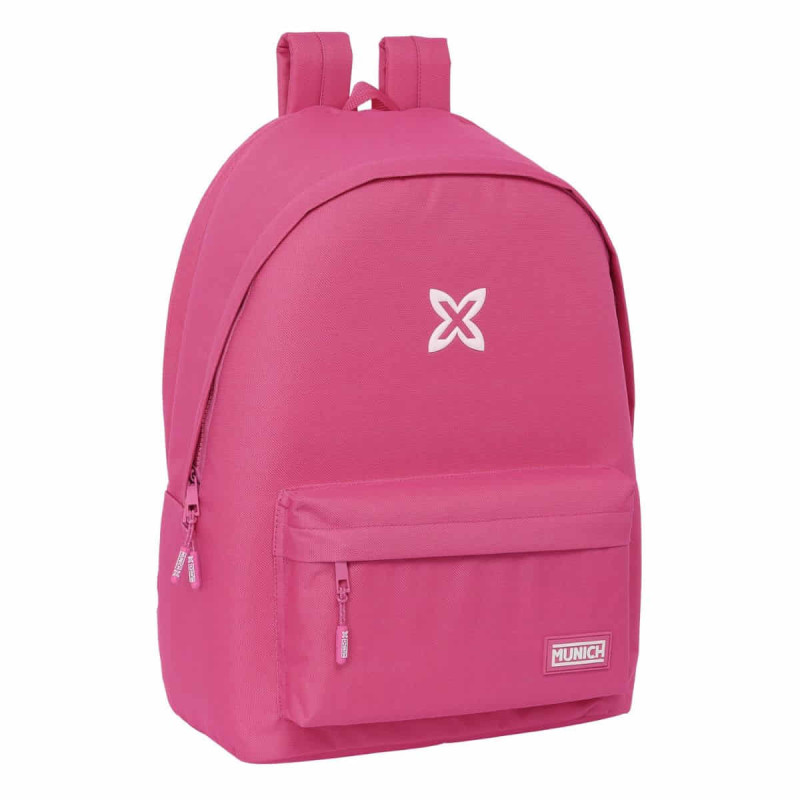 Imagen mochila doble munich 44cm fucsia safta Imagen mochila doble munich 44cm fucsia safta