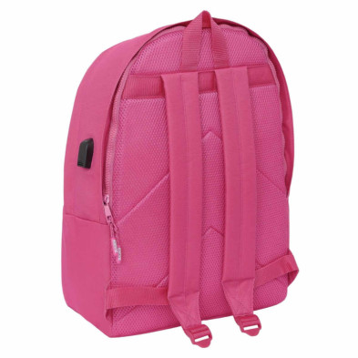 imagen 1 de mochila doble munich 44cm fucsia safta