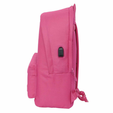 imagen 3 de mochila doble munich 44cm fucsia safta