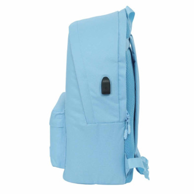 imagen 2 de mochila doble munich 44cm azul safta