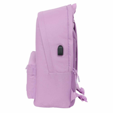 imagen 2 de mochila doble munich 44cm lila safta