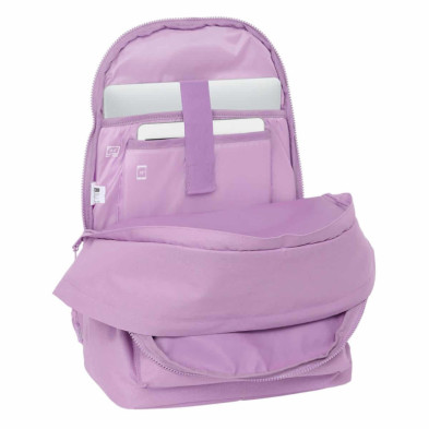 imagen 3 de mochila doble munich 44cm lila safta