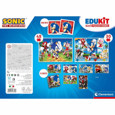 imagen 1 de kit educativo 4 en 1 con sonic edukit clementoni
