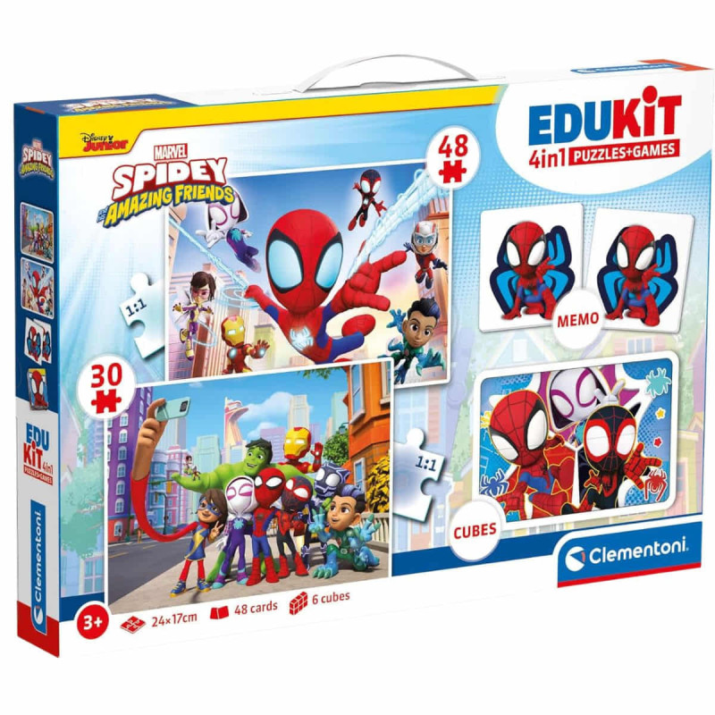 Imagen kit educativo 4 en 1 con spidey edukit clementoni Imagen kit educativo 4 en 1 con spidey edukit clementoni