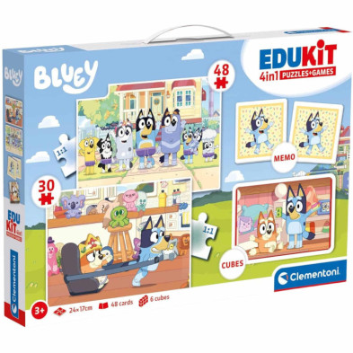 Imagen kit educativo 4 en 1 con bluey edukit clementoni
