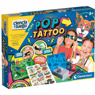 Imagen juego tatuajes pop ciencia y juego clementoni