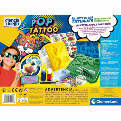 imagen 2 de juego tatuajes pop ciencia y juego clementoni