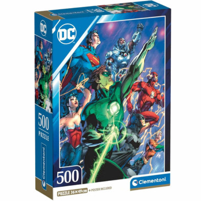 Imagen puzzle dc comics 500 piezas compact box clementoni