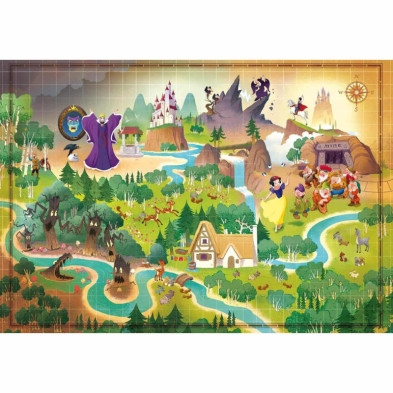 imagen 1 de puzzle blancanieves story maps 1000 piezas clement
