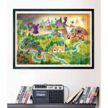 imagen 2 de puzzle blancanieves story maps 1000 piezas clement