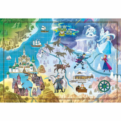 imagen 1 de puzzle frozen story maps 1000 piezas cl