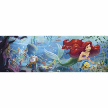 imagen 1 de puzzle sirenita disney 1000 piezas panorama clemen