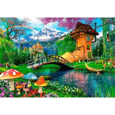 imagen 1 de puzzle la vieja casa de zapatos 500 piezas clement