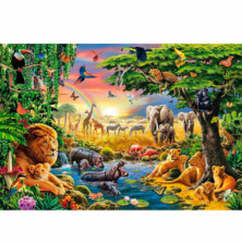 imagen 1 de puzle animales africanos 2000 piezas clementoni