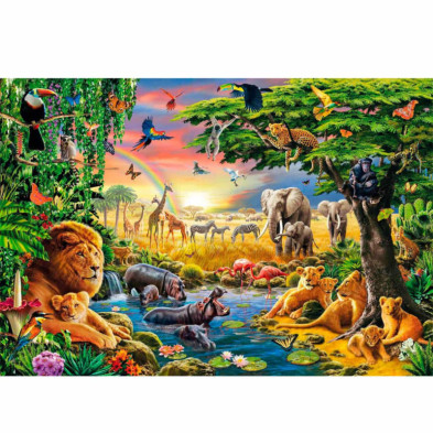 imagen 1 de puzle animales africanos 2000 piezas clementoni