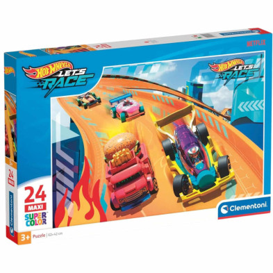 Imagen puzle maxi hotwheels 24 piezas clementoni