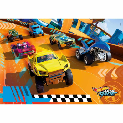 imagen 1 de puzle maxi hotwheels 104 piezas clementoni