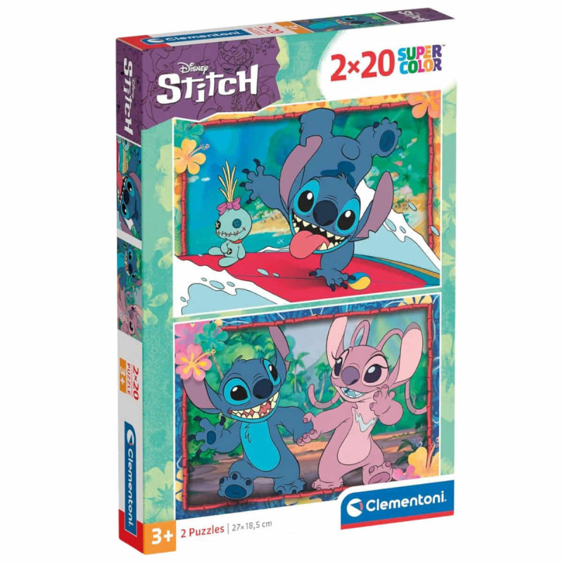 Imagen puzle stitch disney 2x20 piezas clementoni