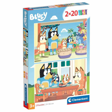 Imagen puzle bluey 2x20 piezas clementoni