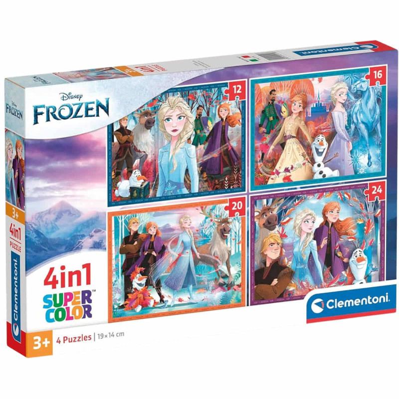 Imagen puzle 4 en 1 frozen 12-24 piezas clementoni Imagen puzle 4 en 1 frozen 12-24 piezas clementoni