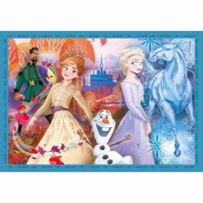 imagen 2 de puzle 4 en 1 frozen 12-24 piezas clementoni