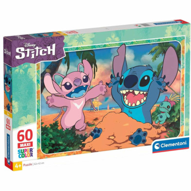 Imagen puzle maxi stitch disney 60 piezas clementon