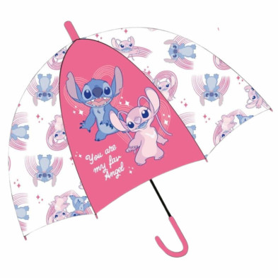 Imagen paraguas automatico lilo & stitch burbuja rosa 43