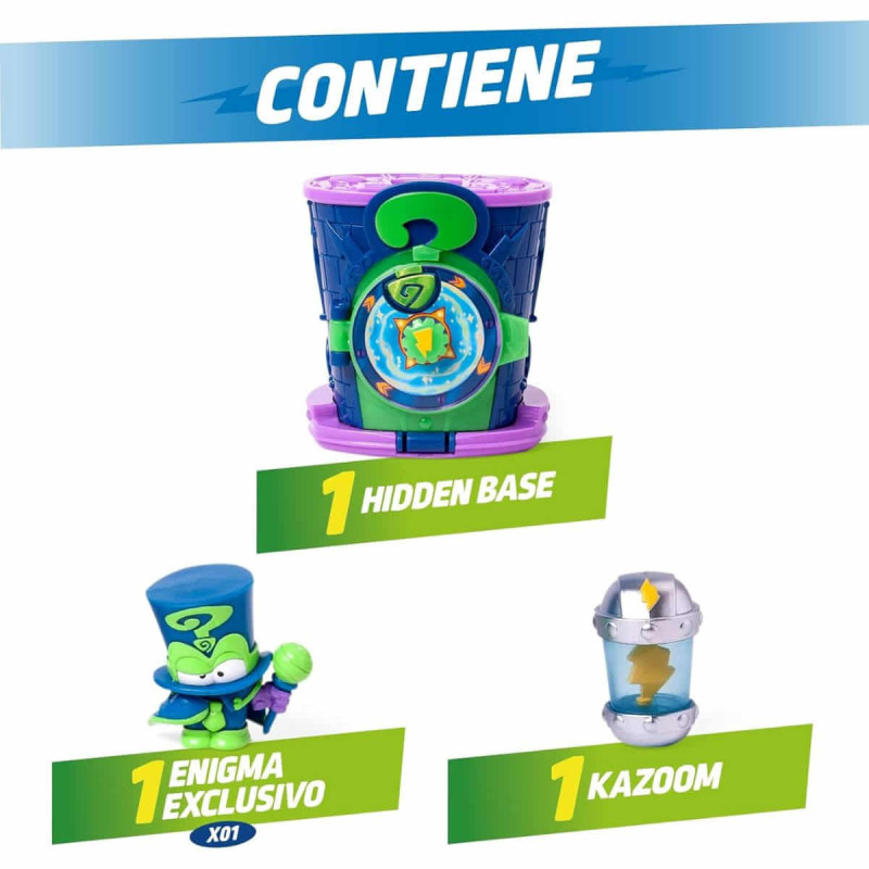 SUPERTHINGS Kazoom Power – Base Oculta Enigma Con Figura Exclusiva Y Kazoom, Juegos De Ingenio Y Serie De TV