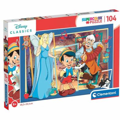 Imagen puzle pinocho clásicos disney 104 piezas clementon