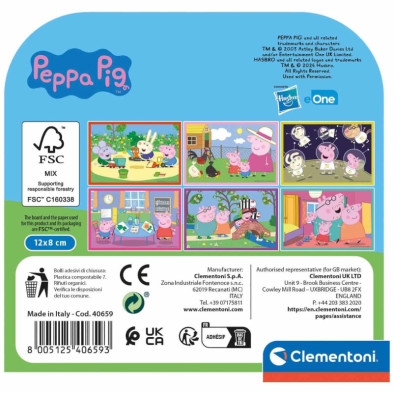 imagen 1 de puzle cubos peppa pig 6 piezas clementoni