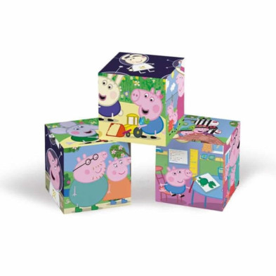 imagen 2 de puzle cubos peppa pig 6 piezas clementoni