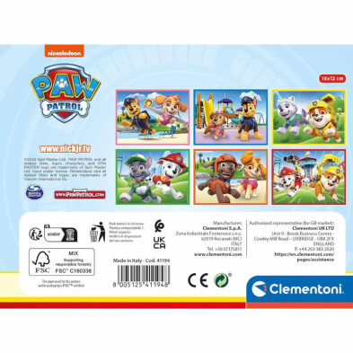 imagen 2 de puzle cubos paw patrol 12 piezas clementoni