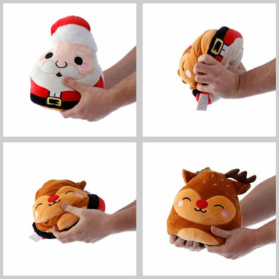 imagen 1 de cojín de peluche reversible papá noel imagen 1 de cojín de peluche reversible papá noel