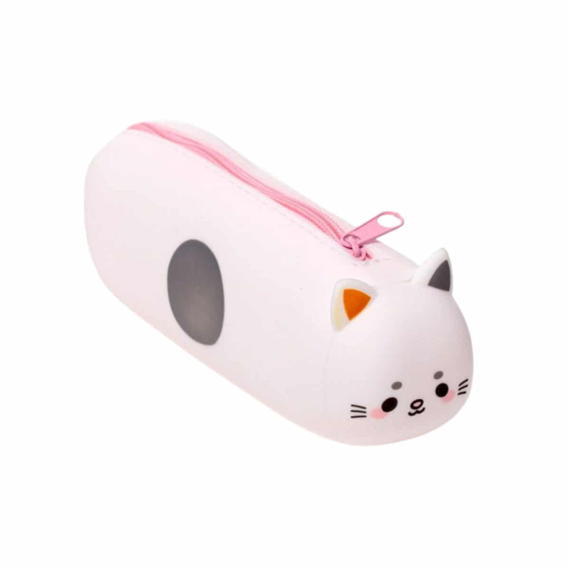 Imagen estuche de silicona con cremallera gato Imagen estuche de silicona con cremallera gato