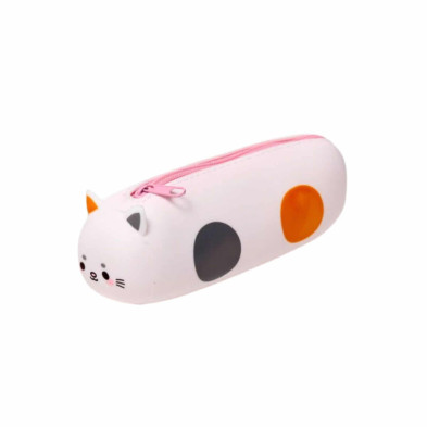 imagen 2 de estuche de silicona con cremallera gato